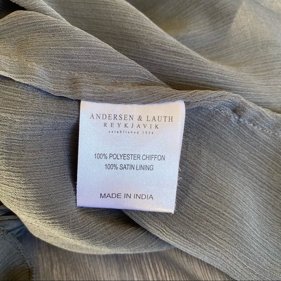 Andersen & Lauth Sheer Gray Chiffon Sleeveless Tank Sz 4 - Picture 14 of 15